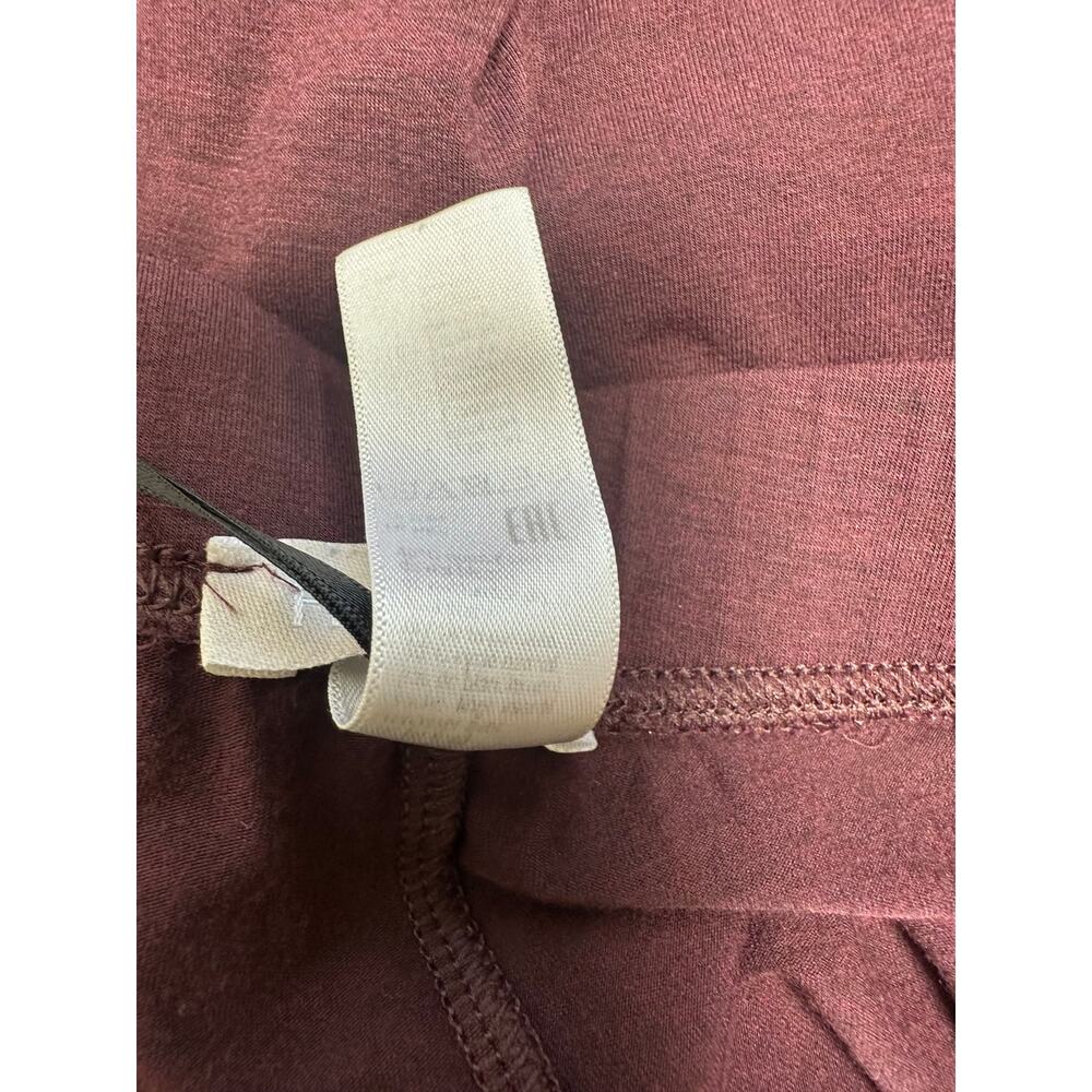 HANRO Burgundy Lounge Pajama Pants M Soft Stretch Modal Drawstring Switzerland - Picture 6 of 8